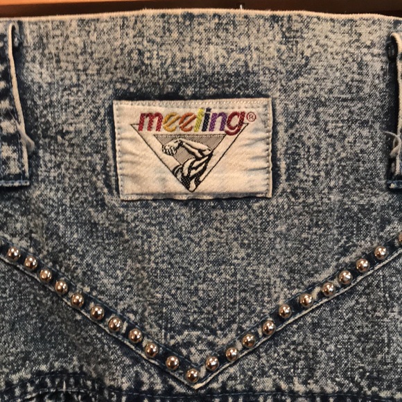 Vintage Acid Wash Denim Skirt - Picture 8 of 14